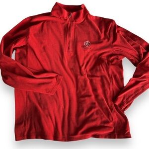 Bogner Fire & Ice fleece pullover sweater XL XXL red baselayer 1/4 zip sz 44